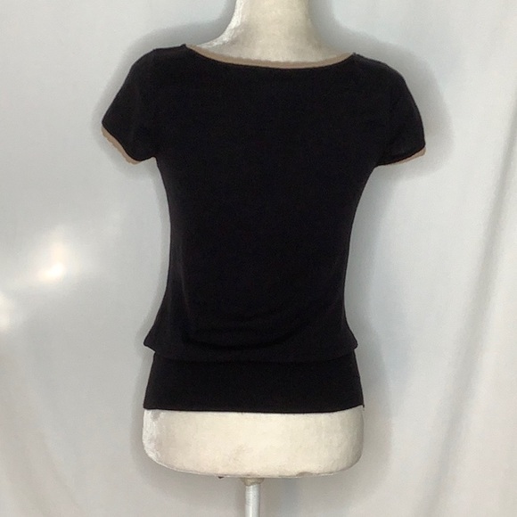 H&M Knit Blouse With Scalloped Trim And Bow Size S - Picture 2 of 12